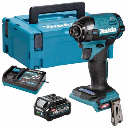 Makita TD002GZ04 40V Max XGT Brushless Impact Driver With 1 x 2.5Ah Battery Charger & Case